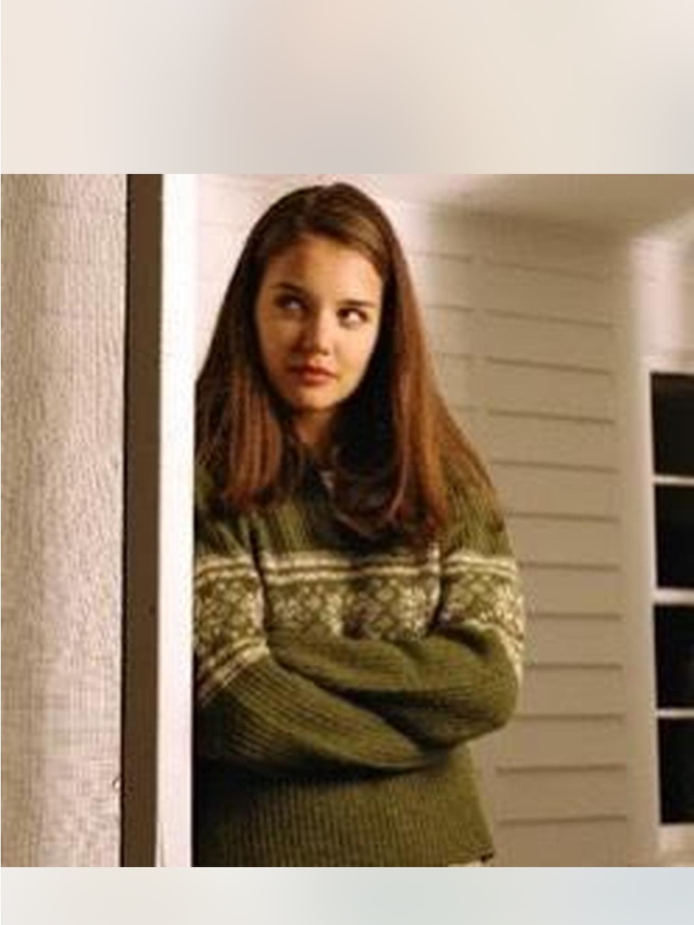 Abercrombie & Fitch Olive Green Fair Isle Crewneck Sweater